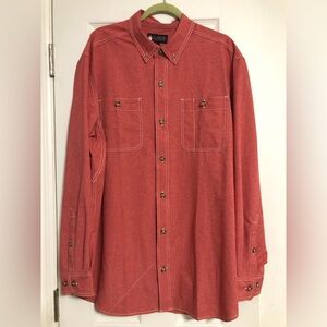 Alaskan hardgear by Duluth trading Co red button down mens size XL‎ outdoor